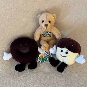 PLUSH COLLECTIBLE Set of 3 BEAN BAG FOOD ITEMS